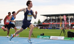 Lukas Pullnig gewann bei den Staatsmeisterschaften die 100 Meter.