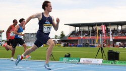 Lukas Pullnig gewann bei den Staatsmeisterschaften die 100 Meter.