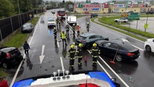 Der Unfall bei Ottensheim – vier Fahrzeuge waren verwickelt