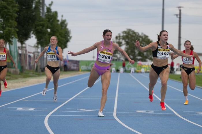 Lindner (li.) setzte sich knapp vor Posch (red.) durch.