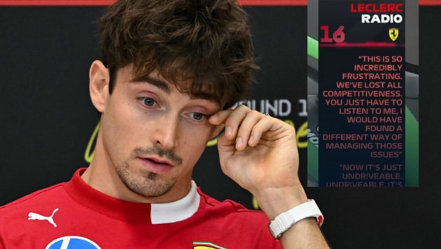 Charles Leclerc ärgerte sich über das Teamradio.