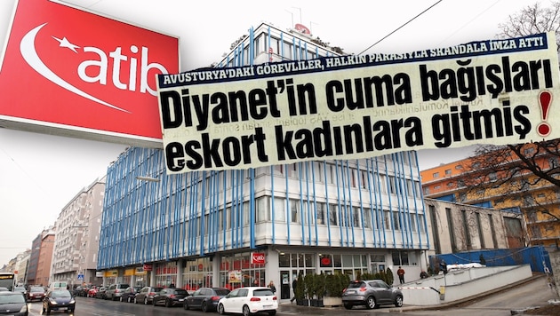 Die ATIB-Zentrale in Wien-Favoriten. Türkische Medien berichten über den Escort-Skandal.
