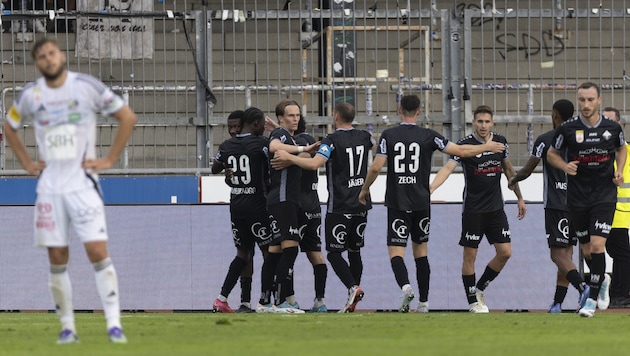 Die Altacher jubelten in Wolfsberg über ihren ersten Liga-Auftaktsieg seit Sommer 2017.