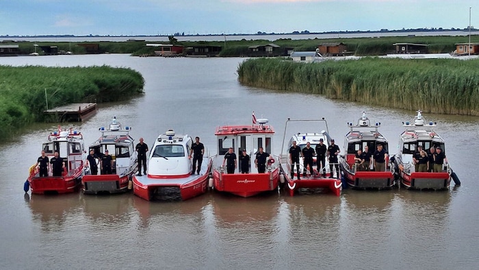 Die Zahl der verfügbaren Einsatzboote sinkt mit dem Pegel des Neusiedler Sees.