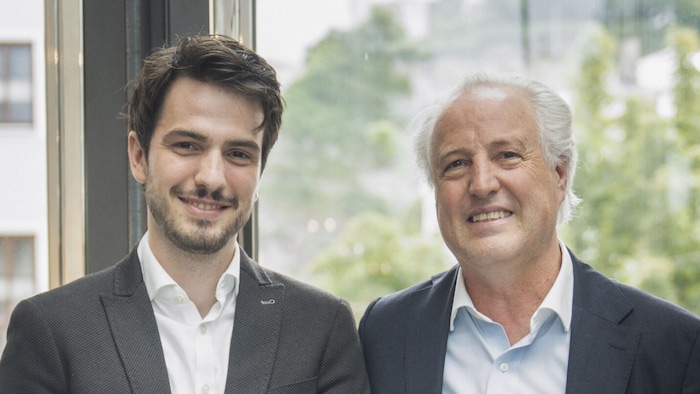 Preisträger Christian Blex mit Juror Manfred Honeck