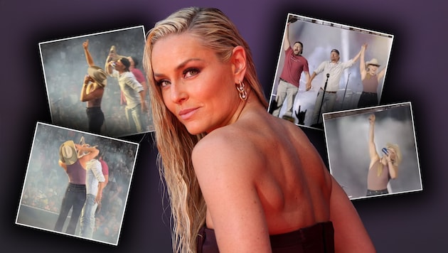 Lindsey Vonn gab auf der Bühne ordentlich Gas.