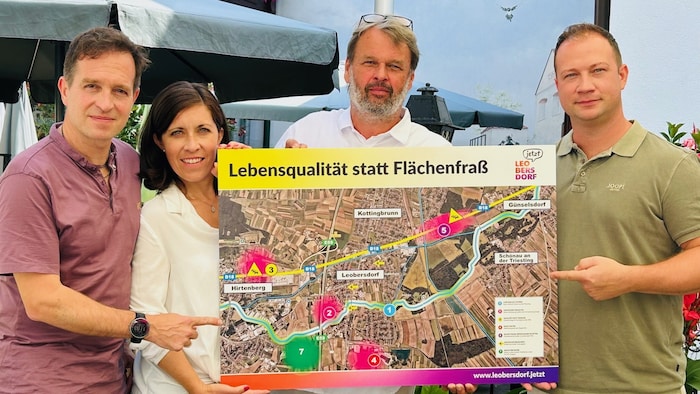 Harald Sorger, Jasmin Narbeshuber, Christian Husar und Reinhard Dungel (v.l.n.r.) mit ihrem ...