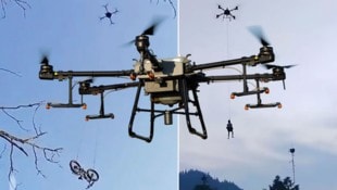 Profi-Drohnen für den Agrar- und Filmbereich können mehr als filmen und Dünger versprühen: In ...