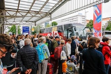Andrang beim Salzburger Hauptbahnhof