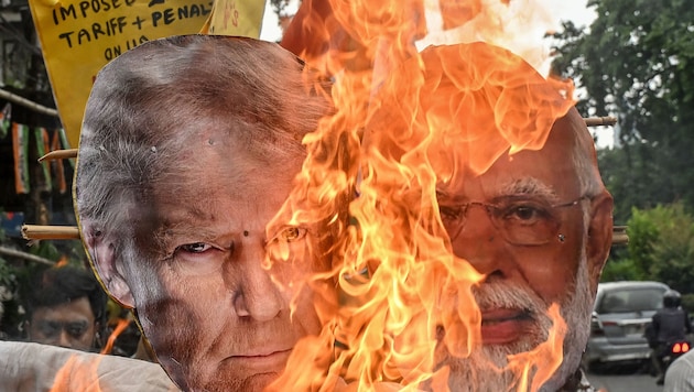 Demonstration gegen angekündigte Zölle in Kolkata: Trump hat den Handelsstreit entfacht, jetzt ...