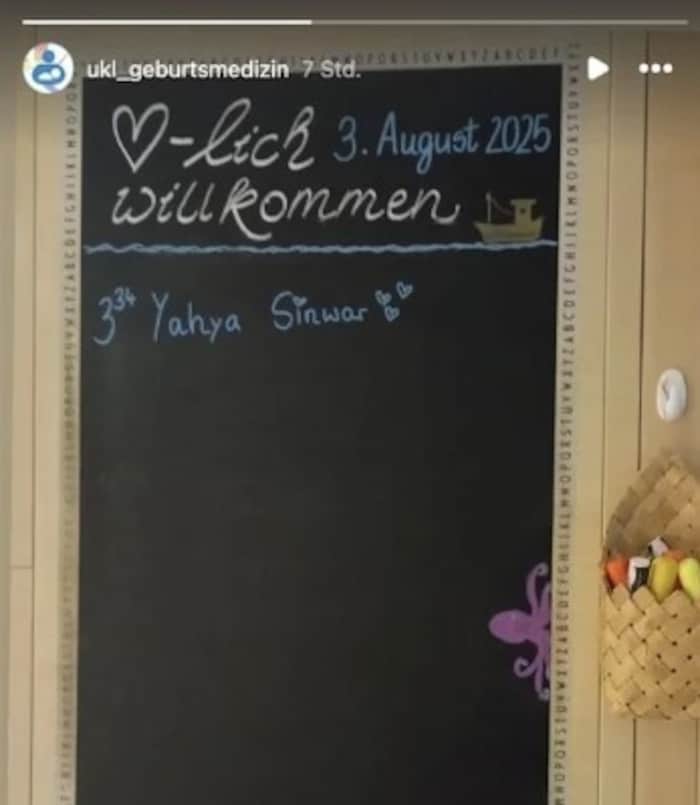 Das Leipziger Universitätsklinikum hat ein Baby namens Yahya Sinwar auf Instagram vorgestellt. ...