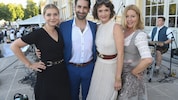 Die „Rosenheim Cops“-Darsteller Sarah Thonig (l-r), Paul Brusa, Sophie Melbinger und Karin ...