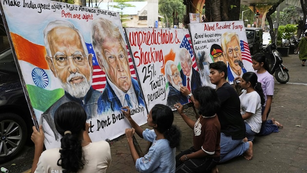 In Indien werden die Drohungen von Donald Trump teilweise mit Humor genommen.