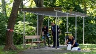 Die Polizei hatte das Gebiet großräumig abgesperrt.