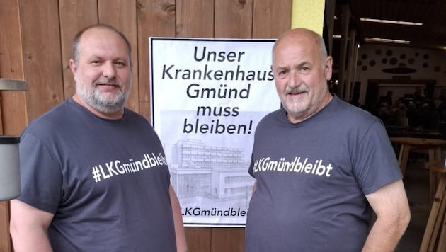 Klinik-Betriebsrat Johannes Fessl (li.) mit Karl Binder, dem ehemaligen kaufmännischer Direktor ...