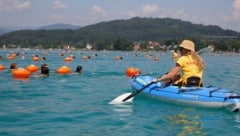 Die Teilnehmer schwimmen 44 Kilometer in vier Kärntner Seen.