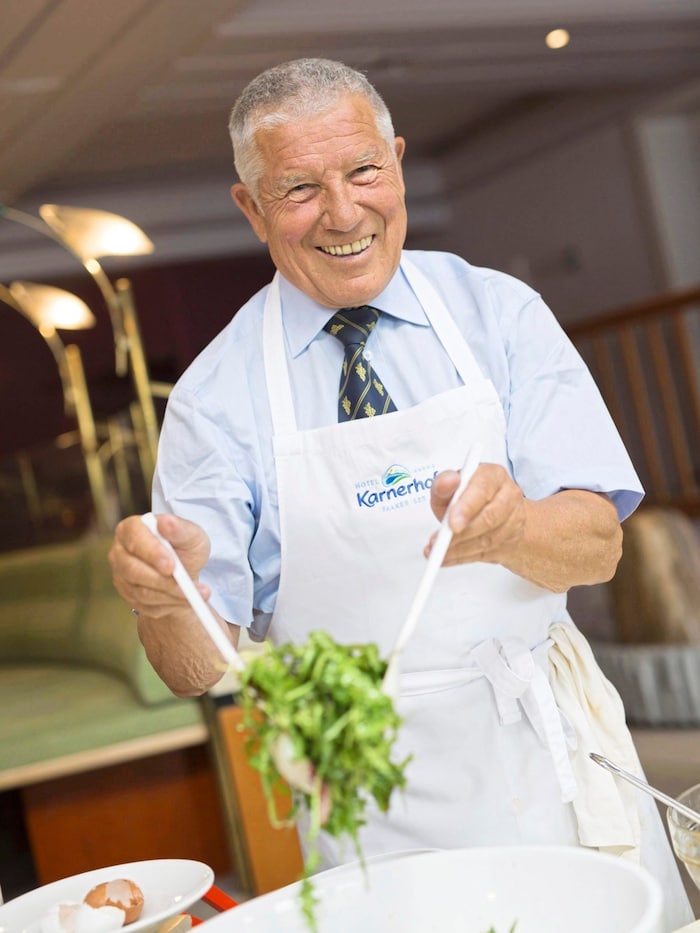 Hans Melcher, Seniorchef im Karnerhof und einer der führenden Balsamico-Experten des Landes.