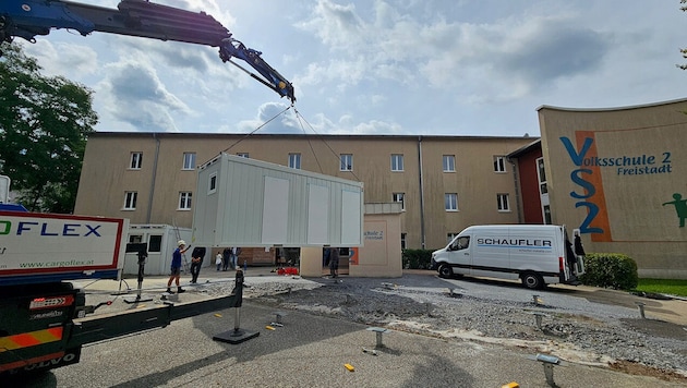 Die neue Containerklasse soll nur eine kurzfristige Maßnahme zur Entlastung der Raumsituation in ...