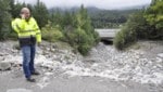 Günter Santer beim Muren-Becken an der Inntalautobahn bei Haiming