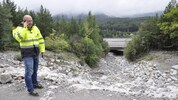 Günter Santer beim Muren-Becken an der Inntalautobahn bei Haiming