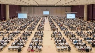 Die Reihen beim Aufnahmetest für das Medizinstudium in Graz waren im Juli gut gefüllt.