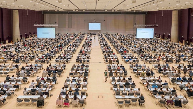 Die Reihen beim Aufnahmetest für das Medizinstudium in Graz waren im Juli gut gefüllt.