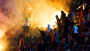 Die Saloniki-Fans machten schon damals gegen Rapid einen Radau.