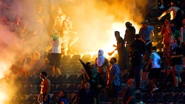 Die Saloniki-Fans machten schon damals gegen Rapid einen Radau.