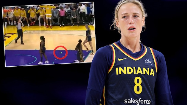 Sophie Cunningham wurde von einem Dildo getroffen.