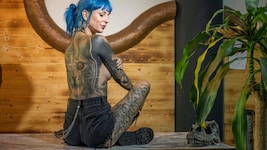 Kerstin Huber (37): Ihr Körper zieren mehrere großflächige Tattoos, bis auf das Gesicht möchte ...