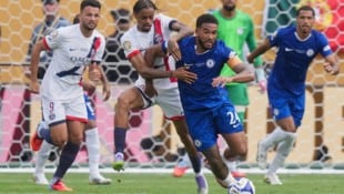 PSG-Star Bradley Barcola (2. von li.) steht im Fokus des FC Liverpool.