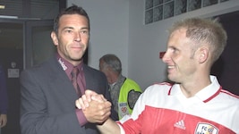 Jörg Haider mit dem damaligen FC-Kärnten-Kapitän Roman Stary