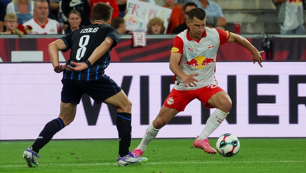 Stefan Lainer (re.) will gegen den GAK einen Heimsieg einfahren.