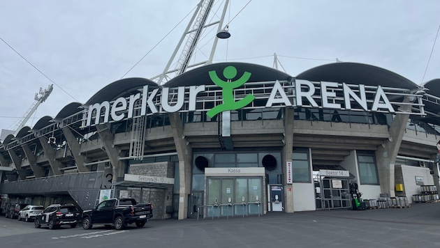In der Tiefgarage des Stadions in Graz-Liebenau kam es nach dem Bundesliga-Spiel zwischen Sturm ...