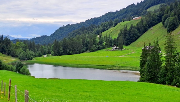 Der Lecknersee kann auf dieser Wanderung als erste Pausenstation genutzt werden.