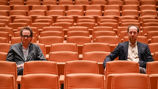 Der Künstler und der Zahlenmensch: Norbert Trawöger (li.) und Kai Liczewski