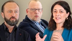 Sandra Krautwaschl (rechts) und Max Lercher (links) brachten einen Antrag auf Kontrolle ein. ...