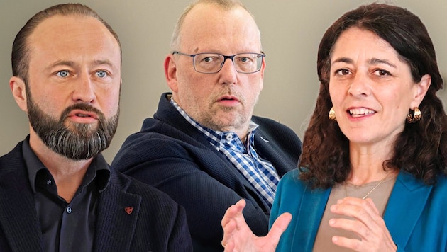 Sandra Krautwaschl (rechts) und Max Lercher (links) brachten einen Antrag auf Kontrolle ein. ...