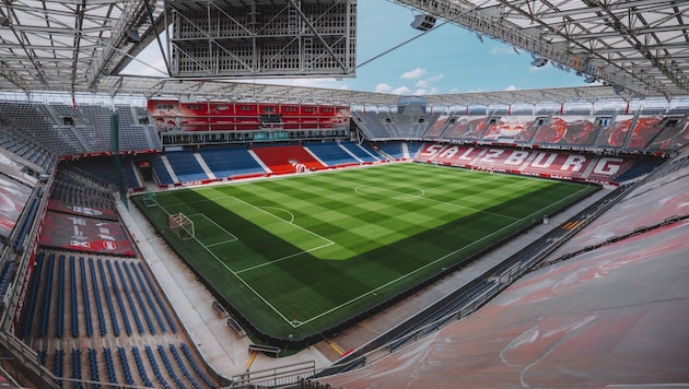 Der neue Rasen in der Arena machte den Kickern von Red Bull Salzburg zu schaffen.