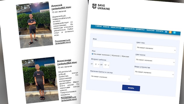 Neben dem zehnjährigen Buben, der zur Adoption angeboten wird, werden seine ...