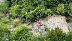 Die Höhenretter eilten dem Mann zu Hilfe.