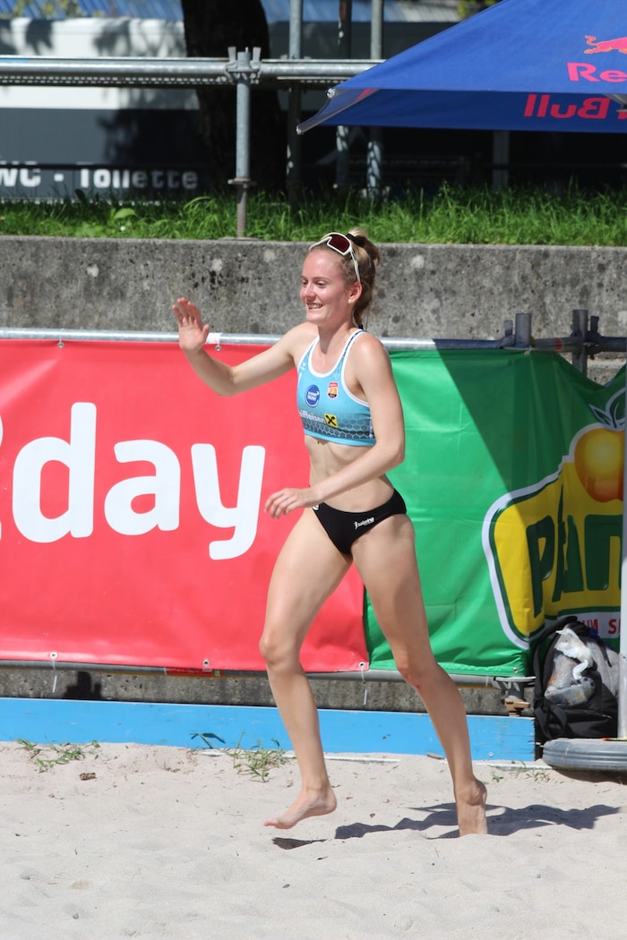Lokalmatadorin Sarah Hinteregger war begeistert von der Stimmung in der Beacharena an der Ach.