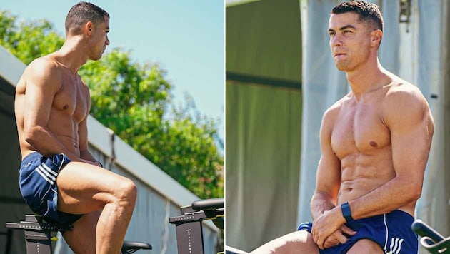 Immer wieder beeindruckend, wie austrainiert Cristiano Ronaldo (immer noch) ist.