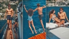 George Russell genießt mit seiner Freundin Carmen den Urlaub in Italien.