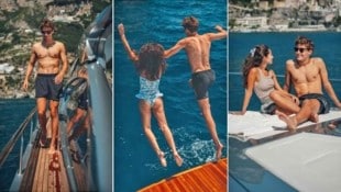 George Russell genießt mit seiner Freundin Carmen den Urlaub in Italien.