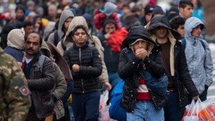 Migranten an der österreichisch-slowenischen Grenze