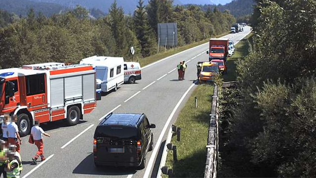 Auch auf der B179, der Fernpassstraße, kam es bei Musau Samstagnachmittag zu einem Unfall.
