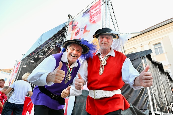 Die Cheforganisatoren Sommeramtmann Stefan Lindner und Burggraf Willi Noll.
