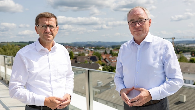 OÖ-Landesrat Markus Achleitner und NÖ-Landesrat Stephan Pernkopf