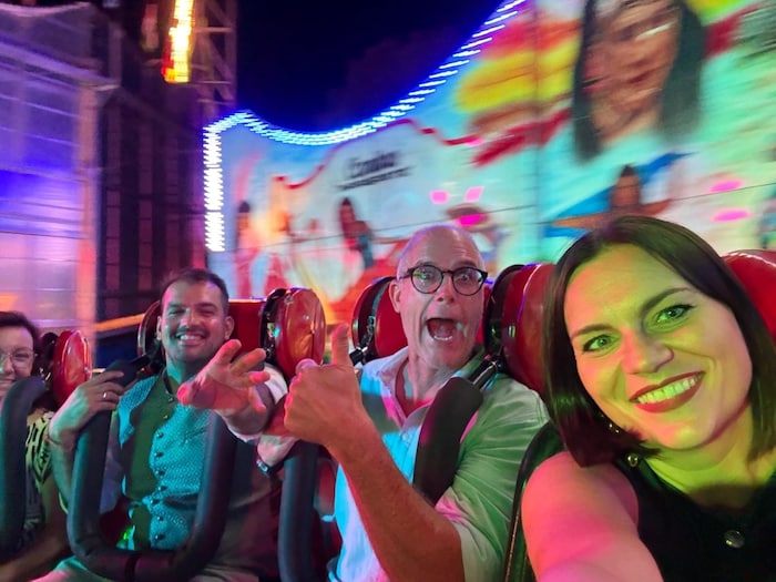 Astrid Eisenkopf, Michael Pimiskern und Kilian Brandstätter hatten ihren Spaß!